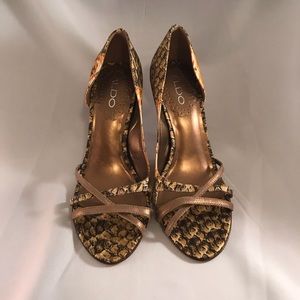 Aldo Satin D'0rsay Open Toe Stilettos Size 7 NEW